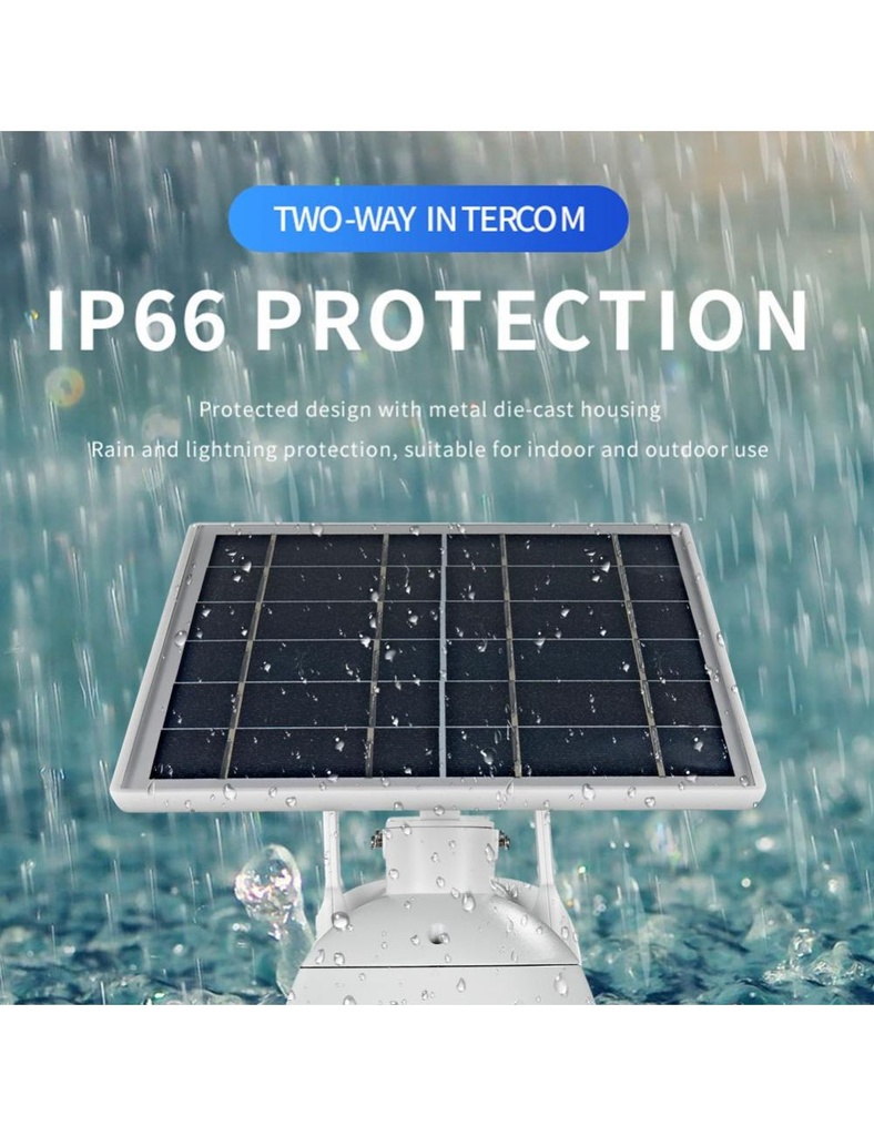 SMILE PTZ SOL PTZ WiFi Соларна камера за външен монтаж, FHD, SD карта, батерия 5W, IR 8м