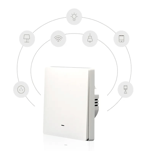 Zigbee умен двоен ключ за осветление, черен двупроводна линия (без нула)