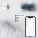 SMILE ROBO CURTAIN 2U WiFi Малък робот за двойни релсови корнизи и завеси с тегло до 5 кг, съвместим с Tuya, Smart Life