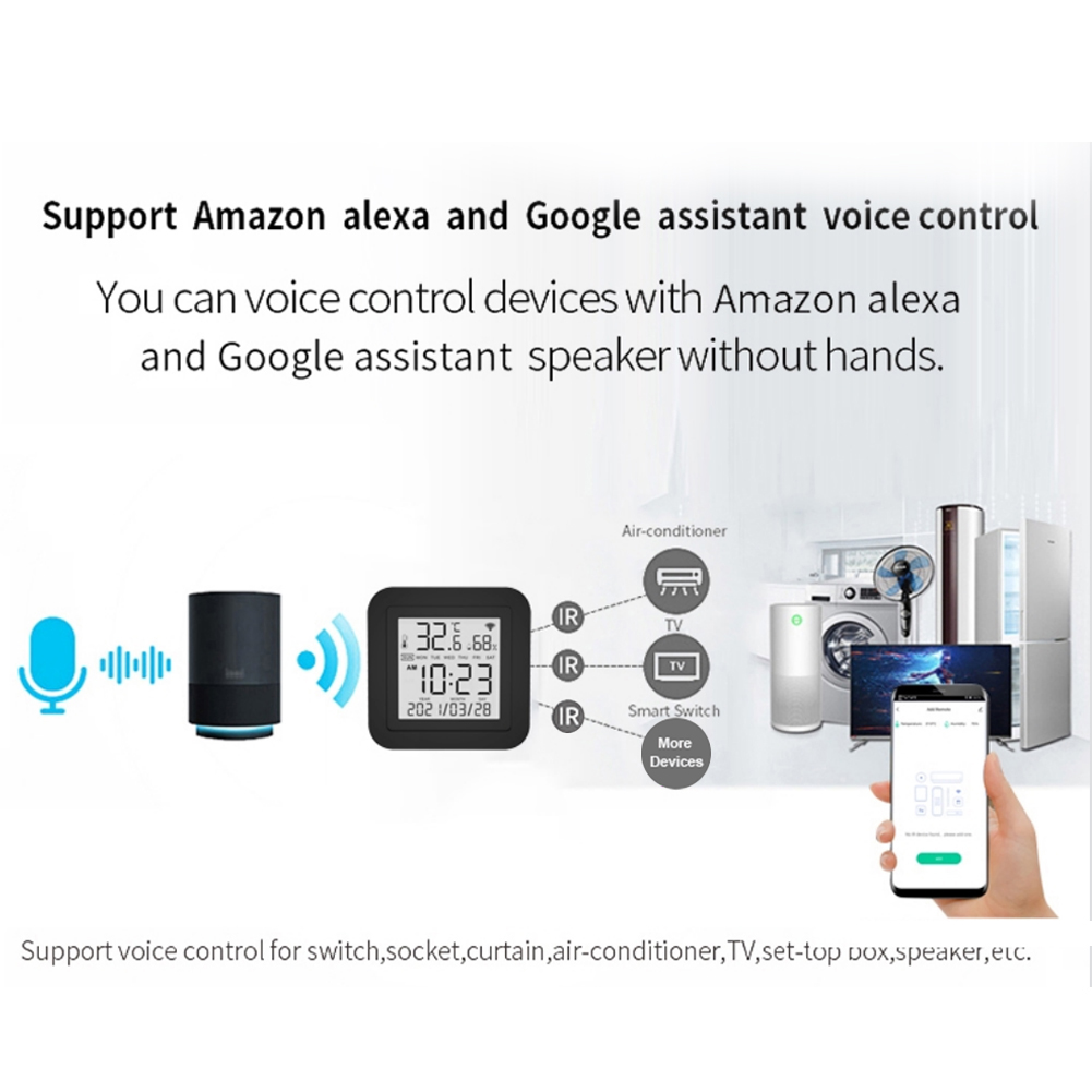 Zeegbee сензор за температура и влажност, IR Hub, дисплей  съвместим с  Tuya, Smart Life