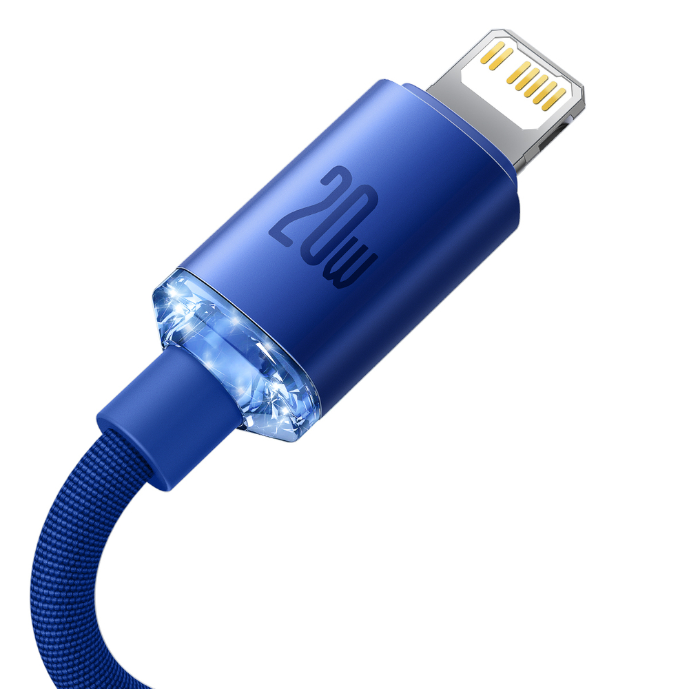 Crystal Shine 2 m дата кабел и бързо зареждане  USB C/Lightning