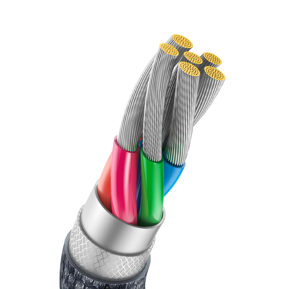 Crystal Shine 2 m дата кабел и бързо зареждане100W  USB A/USB C