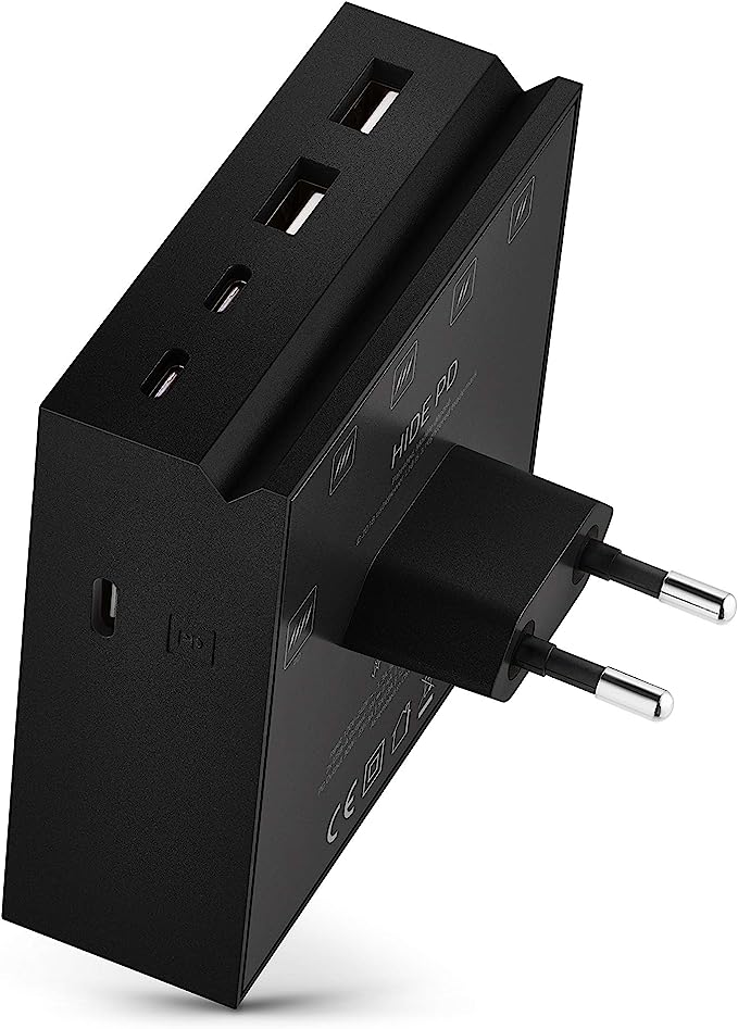 HIDEPDWL_EUBLK usbepower HIDE PD 57W зарядно за стена 5 в 1 черно