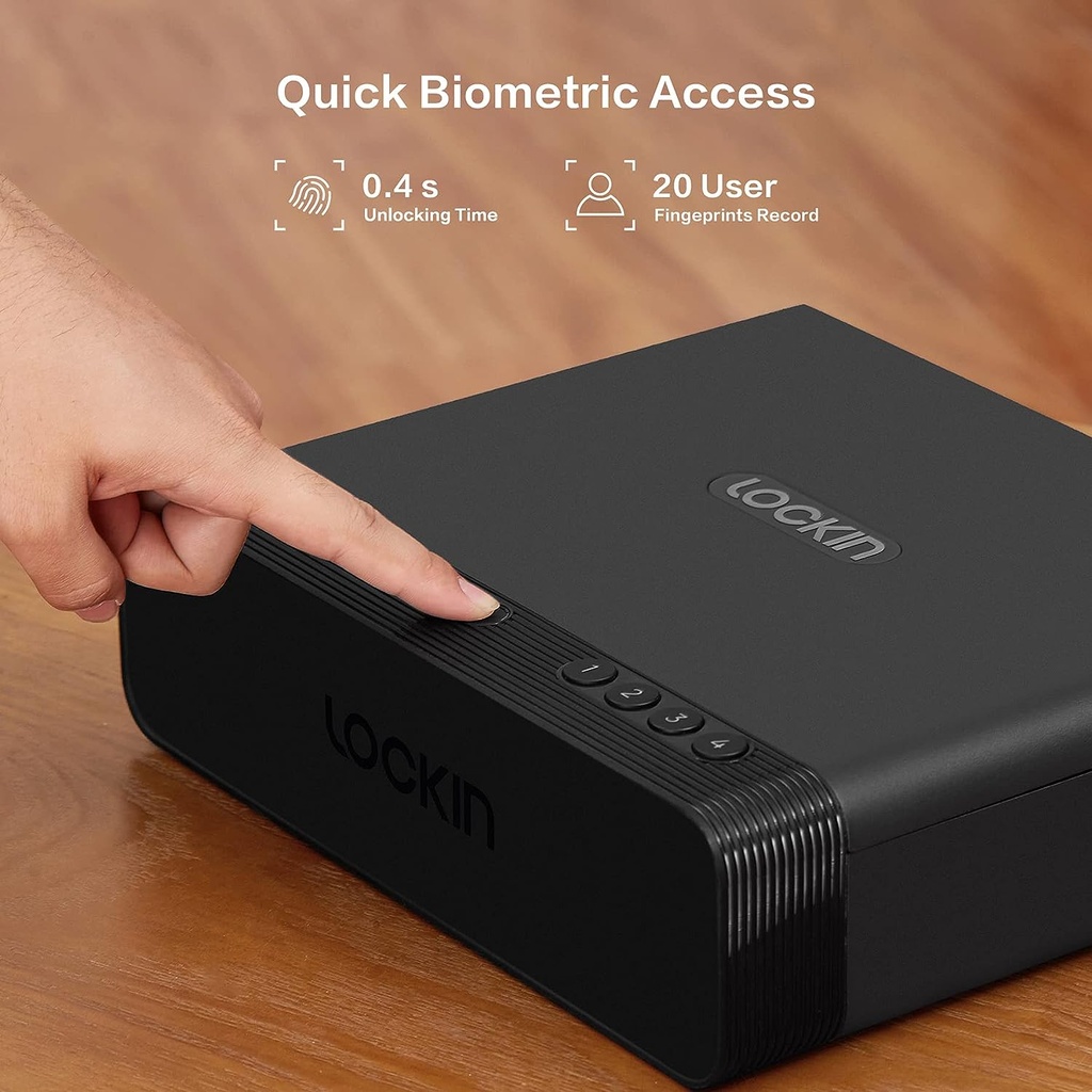 Lockin Smart сейф за съхранение на оръжие или други ценности съвместим с Tuya/Smart Life