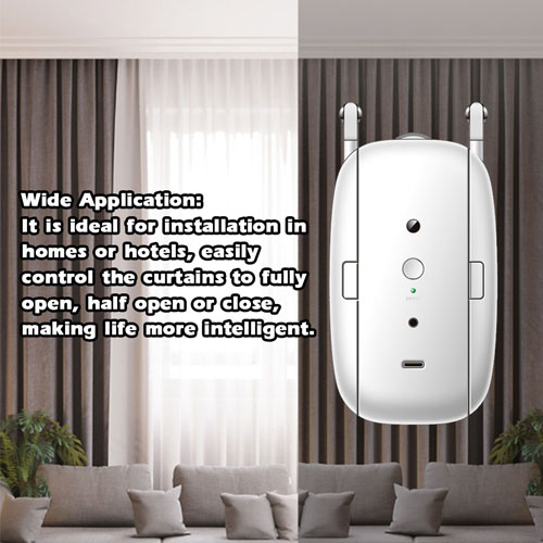 SMILE ROBO CURTAIN 1U  WiFi Малък робот за единични завеси с тегло до 5 кг, съвместим с Tuya, Smart Life