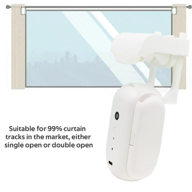 SMILE ROBO CURTAIN 1R WiFi Малък робот за  тръбен корниз и завеси с тегло до 5 кг, съвместим с Tuya, Smart Life