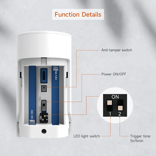 PR200 безжичен пасивен инфрачервен датчик обхват 110°