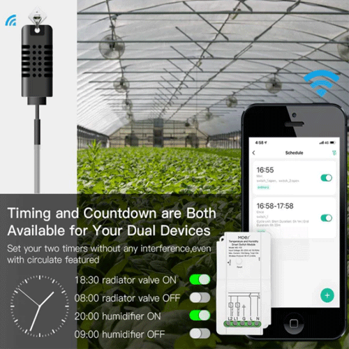 SMILE WM103 WiFi превключвател за наблюдение на температура и влажност