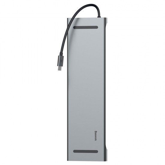 Baseus, Enjoyment многофункционален хъб 10 в 1 за MacBook и компютри с порт USB-C, сребрист, CATSX-F0G