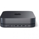 Satechi Алуминиева хъб  за Mac Mini, сиво, USB-C * 1 , USB-A 3.0* 3; 3,5 mm * 1x; microSD ; SD Amount