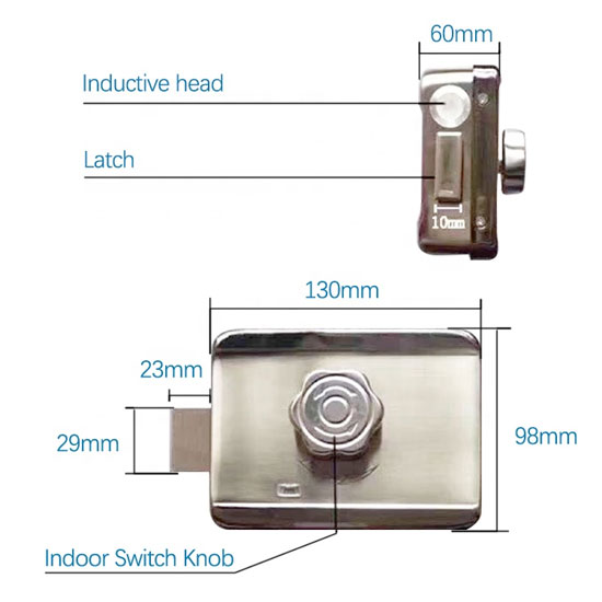 WIFI eлектронна брава с  пръстов отпечатък, код и четец