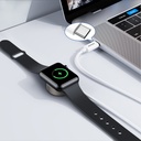 Joyroom S-IW004 кабел с индукционно зарядно за Apple Watch 1.2m бял