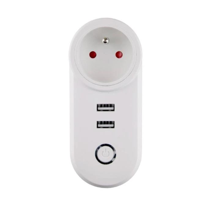Smile ZB ZigBee Смарт Контакт Шуко, с 2 USB порта