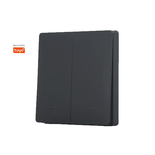 SMILE  ZB2 BK Zigbee smart double light switch, black two-wire line (without zero line), 