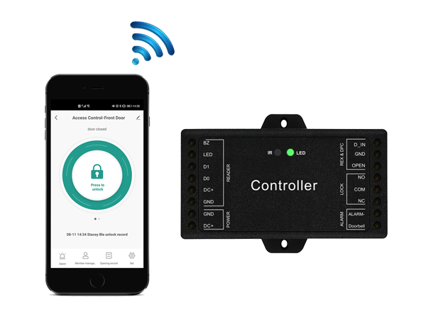 SMILE DC WiFi access controler for one door, compatible with Tuya/Smart Life 