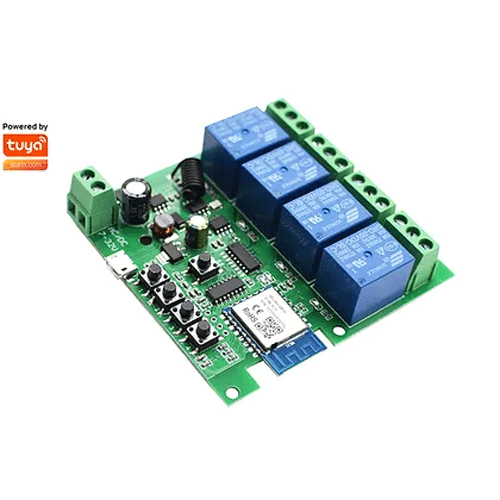 SMILE W4R WiFi smart switch with Four Relays, 220V, Compatible with Smart Life, Tuya