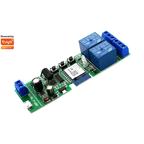 SMILE W2R RF  Wifi+RF smart switch with two relays, 7-32V, inching, selflocking, interlock mode