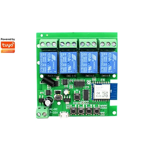 SMILE W4R RF WiFi+RF смарт превключвател с 4 релета,7-32V
