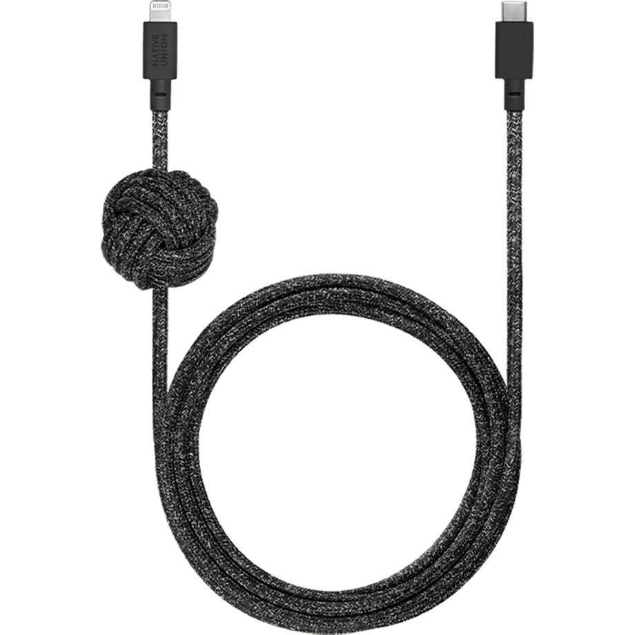 Native Union Night кабел за Айфон USB-C Lightning 3m Cosmos Black