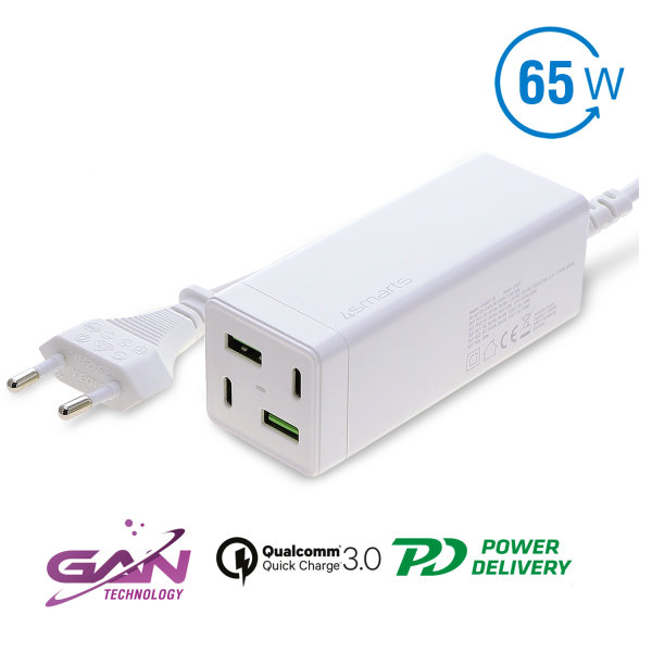 Portable phone charger 65W, Quick Charge, PD, fast charger