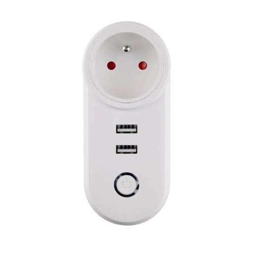 [460000101] Smile ZB ZigBee Смарт Контакт Шуко, с 2 USB порта
