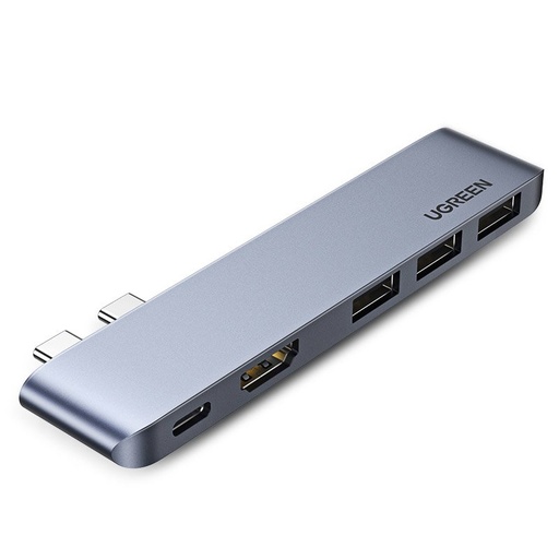 [480000042] Ugreen многофункционален HUB за MacBook Pro / Air, USB Type C PD Thunderbolt 3, 100W, 60559,сив