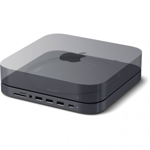 [480000009] Satechi Aluminum Hub for Mac Mini, Grey, ST-ABHFM