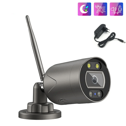 [460000104] SMILE CAM OUT BK WiFi Outdoor Camera 30m IR 3.2mm Lens SD Card